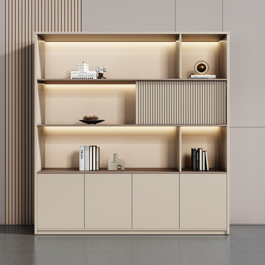 Semphiya multi-function storage bookcase with lights