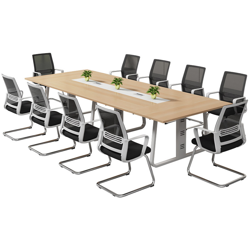 办公室办公桌大会议桌长方形会议台会议洽谈桌开会桌钢架办公长桌