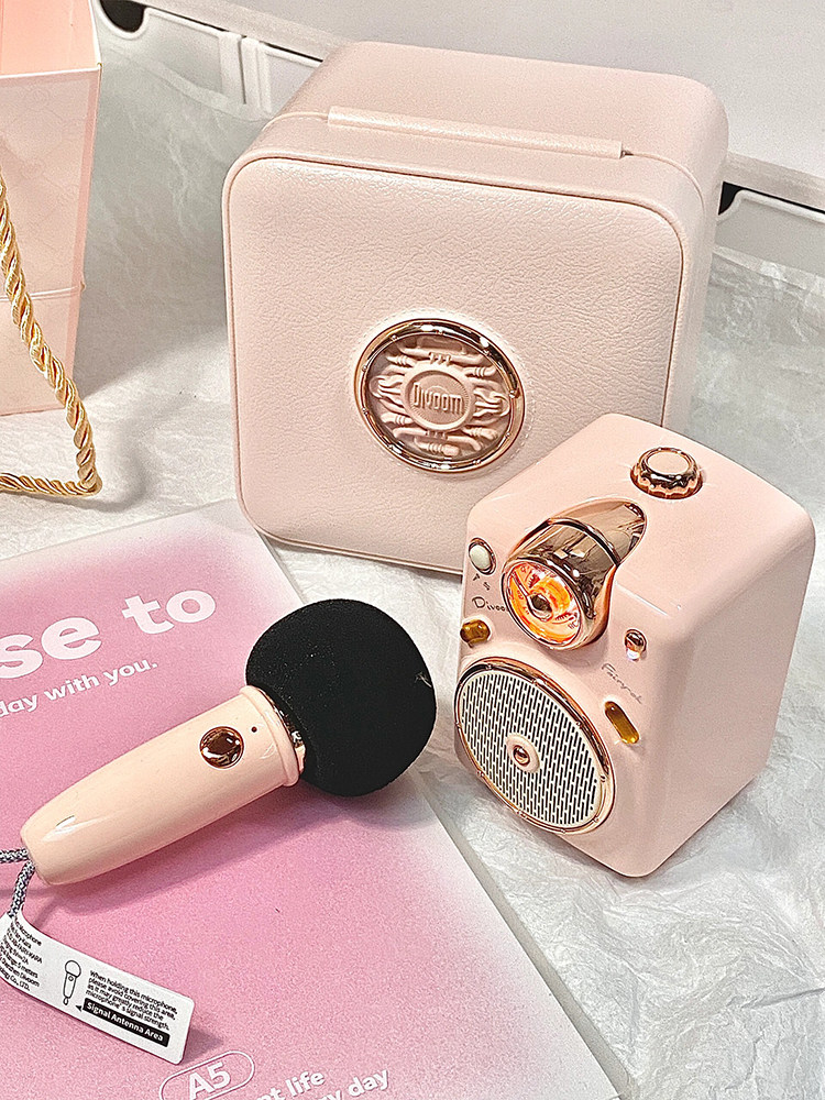 Divoom点音蓝牙音箱小型家庭KTV麦克风小魔女k歌音响女唱歌话筒,淘宝优惠券,粉丝福利购,淘宝优惠卷