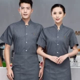 Ресторанная сетчатая сеть рабочая одежда для мужчин с короткими рукавами