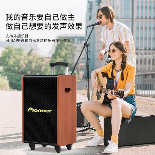 先锋拉杆户外音箱K歌音响大音量广场舞直播便携式带无线话筒声卡 - 图0