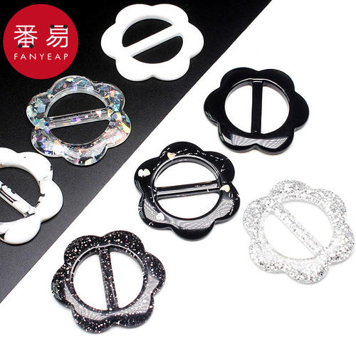 打结扣/衣角A1zon001-衣服扣环圆形衬衫下摆固定简约百搭丝巾夏 - 图2