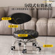Wheeled baby living room backrest small chair Italian universal wheel small stool pulley mobile stool home low stool