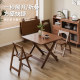 Solid wood folding table portable installation-free square table