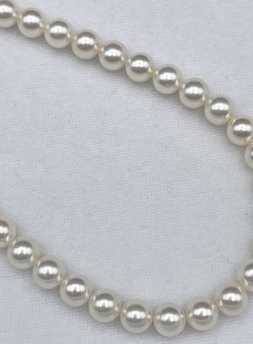 天然海水akoya花珠级珍珠项链卡6.5-7mm