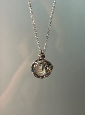 复古做旧古铜色锁骨链小众设计感