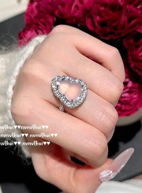 巴西帝王粉紫玉髓葫芦戒指水灵镀