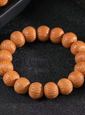 正宗野生老树王猴头手串男款盘玩南瓜土豪凤羽桃核手串文玩核桃手