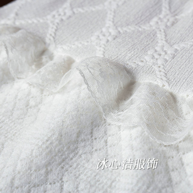 Gentle brushed lace layered cake skirt