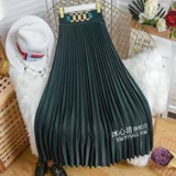 Сверхдлинная демисезонная длинная длинная юбка, плиссированная юбка, коллекция 2022, высокая талия