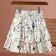 Ink print cake skirt