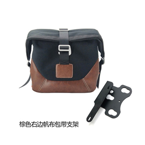 专用奔达灰石300边包改装件机车复古侧边箱防水 靠背保险杠帆布包 - 图3