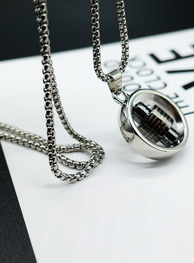 songmeng钛钢不掉色可旋转项链