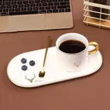 Творческий северный узор с твердым цветом Ceramic Coffee Cup Set Set Cup Cup Set Set Ceramic Mug Настраиваемая