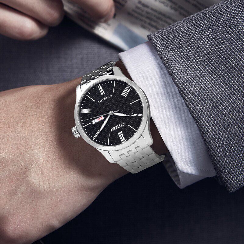 citizen男士日本双历轻奢机械表 kuajing海外日韩腕表