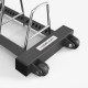 Self-adjusting spacing barbell trailer storage rack