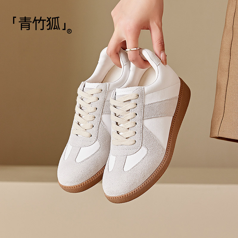 内增高德训鞋女2025新款真皮复古阿甘小白鞋户外运动加绒休闲板鞋,淘宝优惠券,粉丝福利购,淘宝优惠卷
