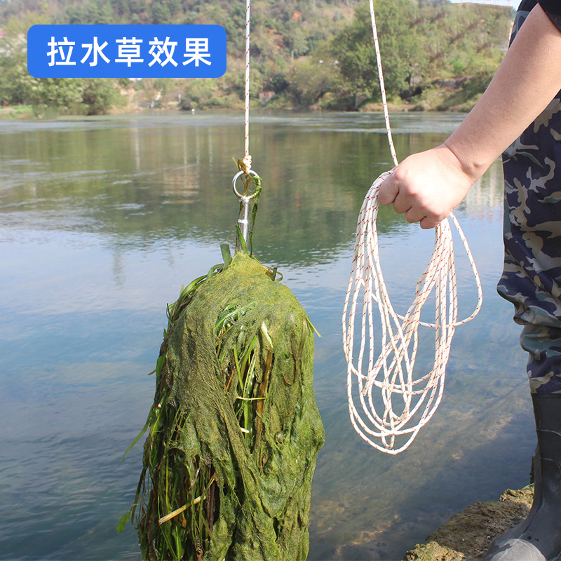 锚钩飞虎爪钓鱼水草锚钩四爪钩清理钩野钓锚钩不锈钢水草刀打捞钩-图2