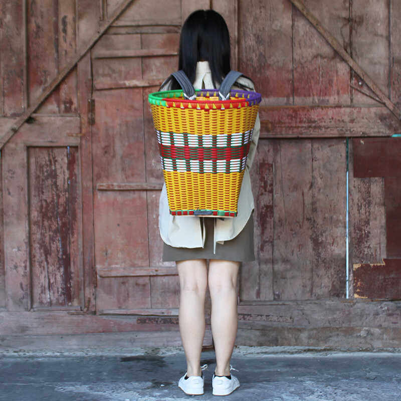 贵州塑料背篓双肩编织捡菌子大买菜农用道具背筐老式摘杨梅花背篓,淘宝优惠券,粉丝福利购,淘宝优惠卷