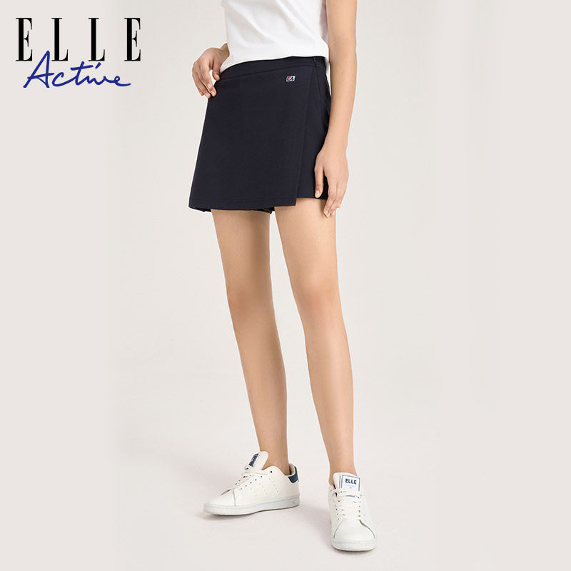 elle active2022夏季新款高腰短裤 elleactive半身裙