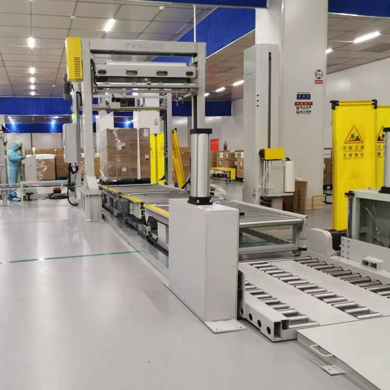 全自动流水线栈板打包机下压式穿剑托盘打包机捆扎缠膜打带一体机,淘宝优惠券,粉丝福利购,淘宝优惠卷