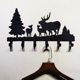 Decorative hook key storage is iron creative hook porch bedroom wall hanging clothes hook door rear rack