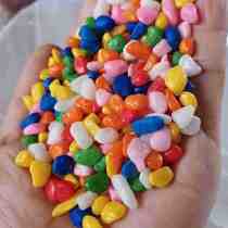 Upscale manufacturer 5 colorful pebble dyeing pebble cobblestone flowerpots View Colorful Stones Customize Monochromatic Colored Stones