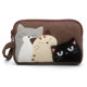 Kine Cat Cotton Three-layer Zipper Cartoon Mobile Bag