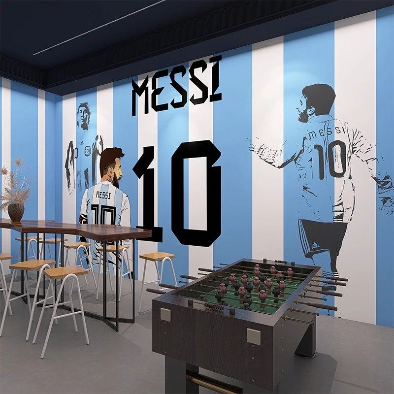 阿根廷世界足球杯背景墙纸10号球衣梅西墙布壁画主题餐厅服装墙纸,淘宝优惠券,粉丝福利购,淘宝优惠卷