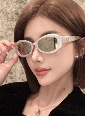 猫眼欧美风墨镜女款可配近视度数户外登山镜辣妹网红款旅游太阳镜
