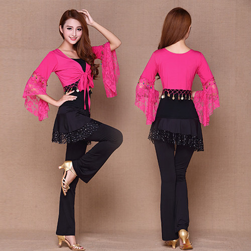 广场舞服装新款套装夏季中老年跳舞蹈练功衣服成人表演演出服裙裤,淘宝优惠券,粉丝福利购,淘宝优惠卷