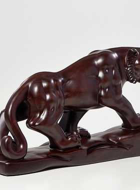 虎啸山河老虎摆件实木客厅办公室开业礼品装饰生肖虎上山虎工艺品