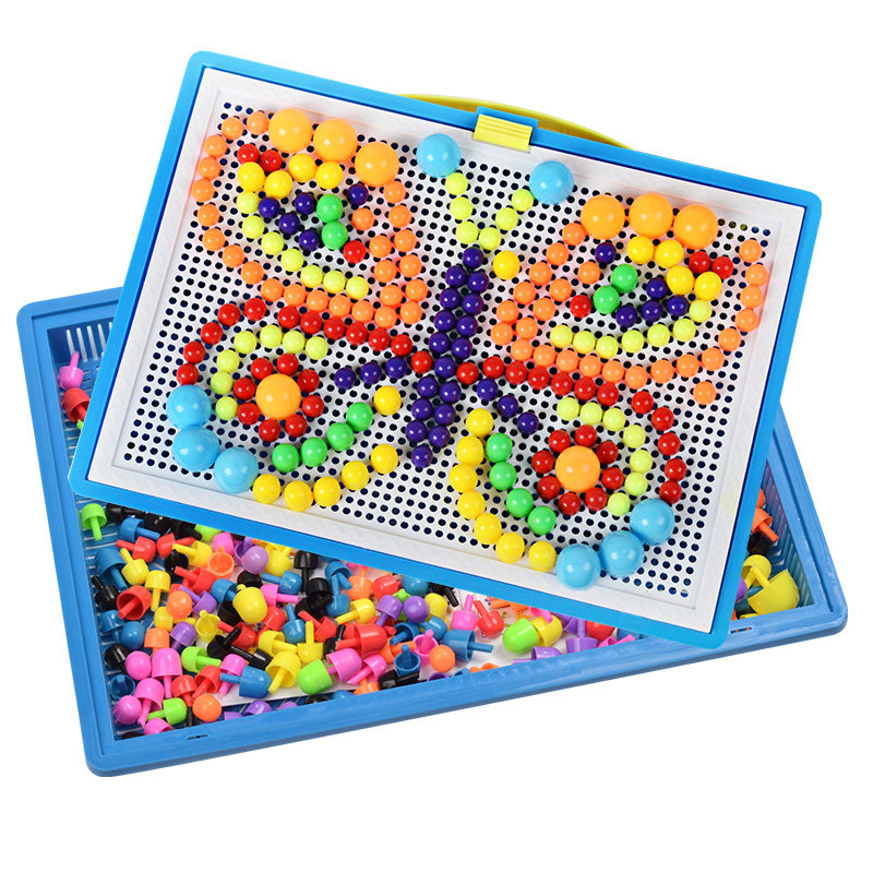 蘑菇钉拼装插拼图儿童3-6周岁男孩幼儿园女孩宝宝早教益智力玩具,淘宝优惠券,粉丝福利购,淘宝优惠卷