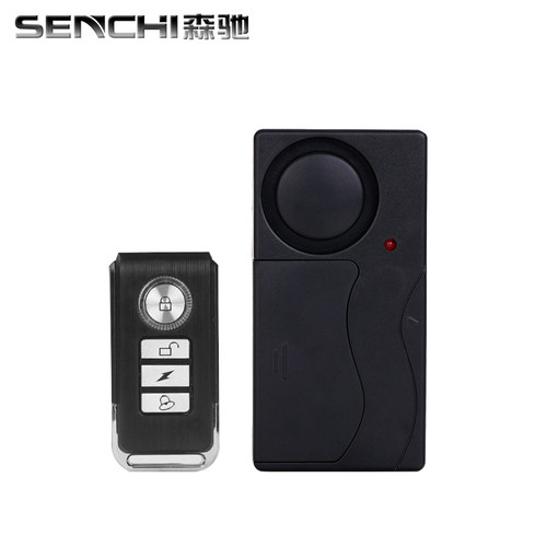 自行车防盗报警器无线遥控震动感应户外电动车防水寻车铃防盗器 - 图0
