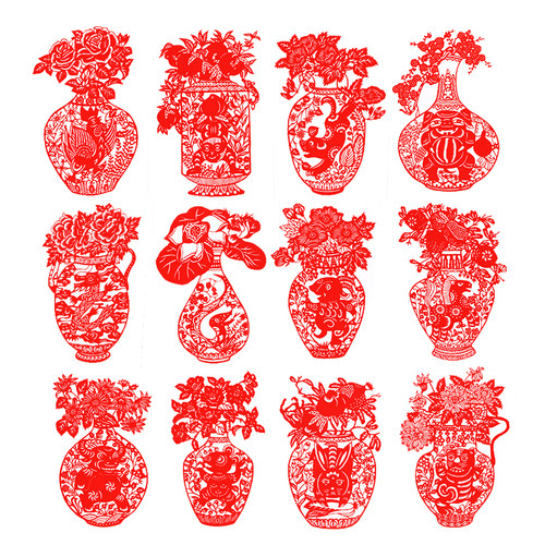 中国风特色十二生肖剪纸纯手工剪纸画幼儿园学校装饰窗花贴纸礼品 - 图1