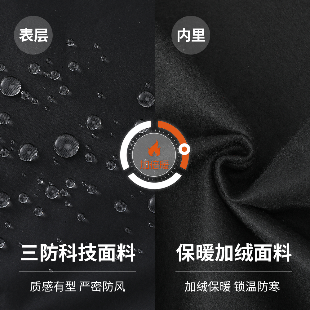 短款加绒长袖冬款罩衣工作服男女款围裙家用防水保暖定制护衣外套 - 图1