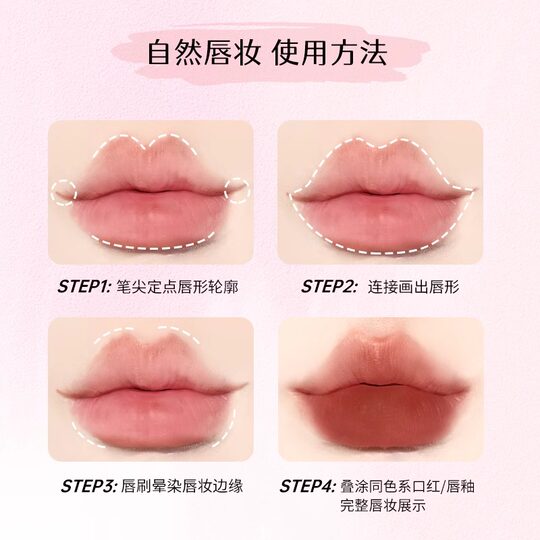 Hot! Waterproof nude color double-head lip liner