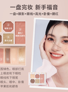 丝绒光感七色眼影盘爆闪珠光