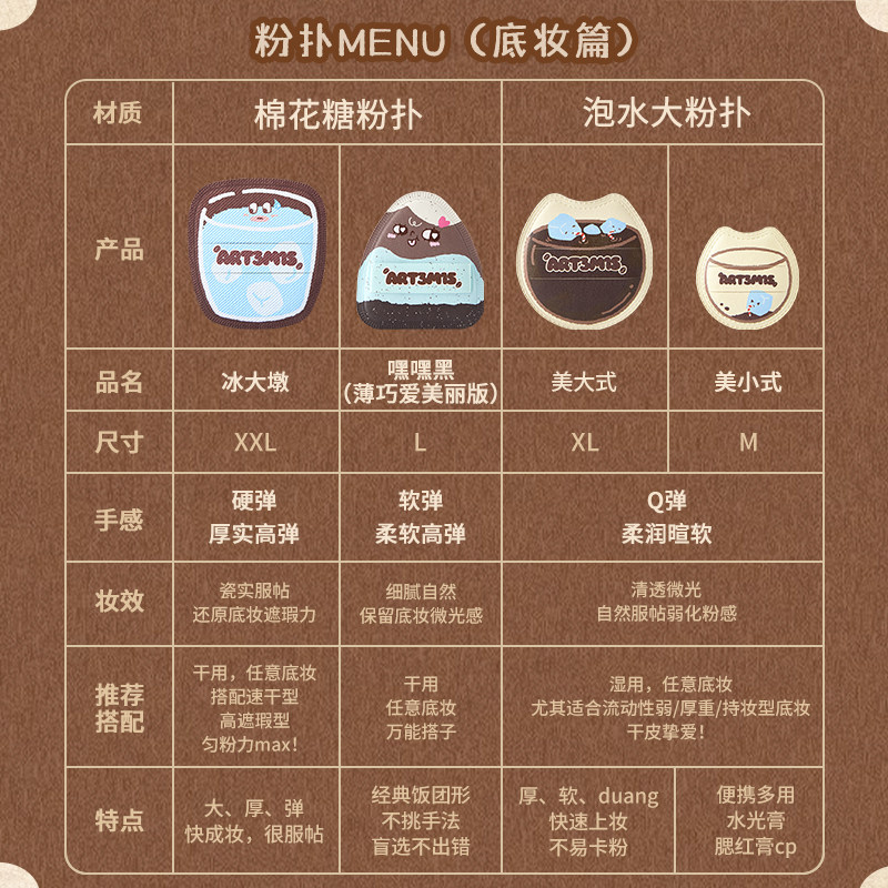 程十安 凹凸迷思咖啡系列粉扑气垫棉花糖底妆定妆不吃粉底液专用,淘宝优惠券,粉丝福利购,淘宝优惠卷