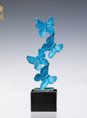 黄铜蝴蝶创意新中式风软装工艺品