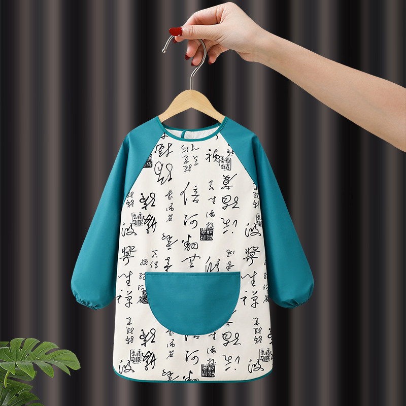 宝宝吃饭围兜儿童罩衣女孩防水长袖书法围裙男反穿衣幼儿园画画衣,淘宝优惠券,粉丝福利购,淘宝优惠卷