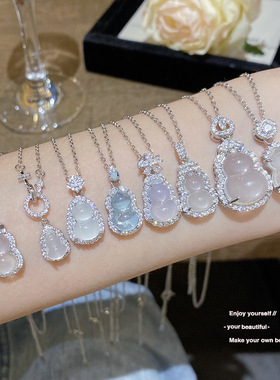 轻奢气质新中式冰透葫芦项链配饰女小众设计锁骨链百搭高级感颈链