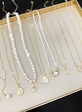 法式复古珍珠流苏项链女轻奢气质高级感锁骨链小众设计颈链配饰品