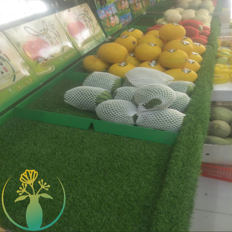 绿色超市水果蔬菜防滑草垫子植物背景墙冷柜生鲜装修饰仿真小草坪