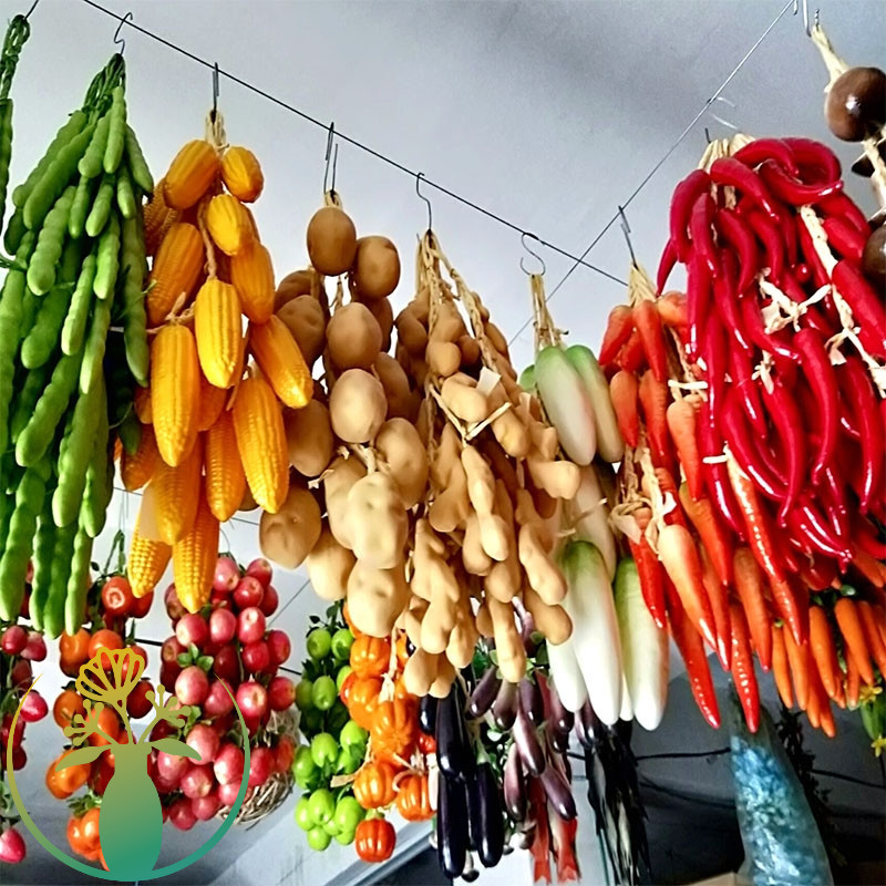 仿真水果蔬菜挂串蔬果模型水果店装饰农家乐挂件装饰儿童认知摆件-图1