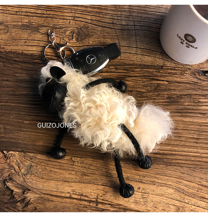 贵族琼斯 可爱羊卷毛大长腿欧巴小羊皮草挂件 汽车钥匙扣包包挂件,淘宝优惠券,粉丝福利购,淘宝优惠卷