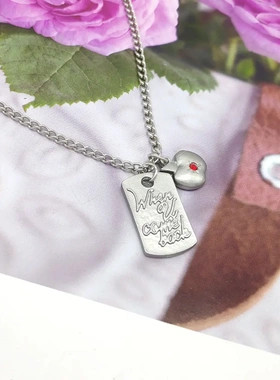 祁煜同款饰品cos恋与深空周边夏以方牌项链潮流时尚小众锁骨链