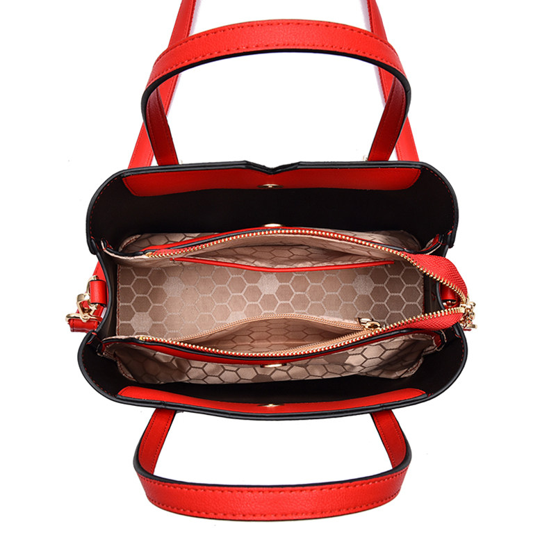 红色女新款中年妈妈包大气新娘包包 写韵箱包女士包袋