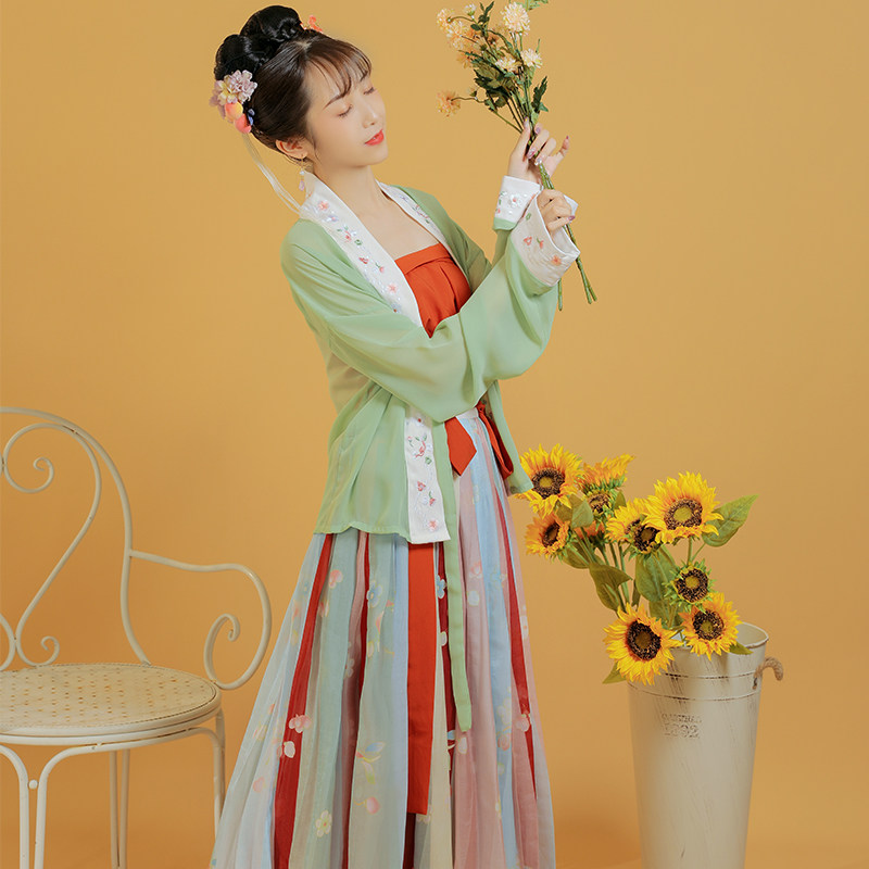 栀夏汉服原创正版全套褙子正品白菜 柒玥瑾汉服