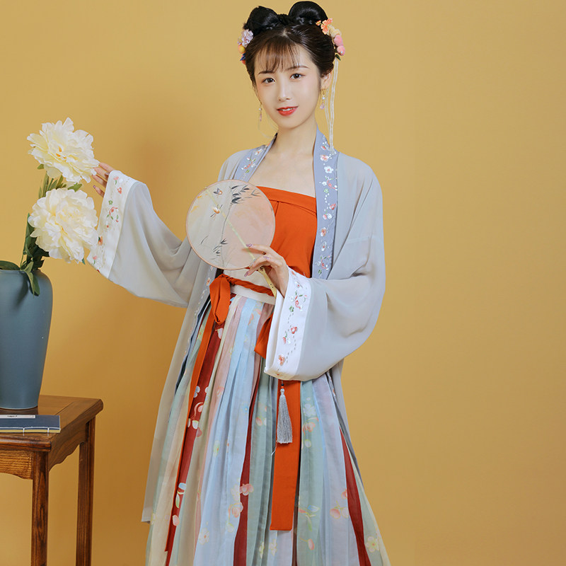 栀夏汉服原创正版全套褙子正品白菜 柒玥瑾汉服